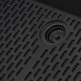 Ruvati - 27 x 20 inch Drop-in Topmount Granite Composite Single Bowl Kitchen Sink – Midnight Black – RVG1027BK