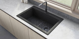 Ruvati - Silicone Bottom Grid Sink Mat for RVG1302 and RVG2302 Sinks – Black – RVA41302BK