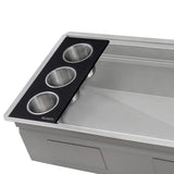Ruvati - 33-inch Workstation Two-Tiered Ledge Kitchen Sink Undermount 16 Gauge Stainless Steel – RVH8224