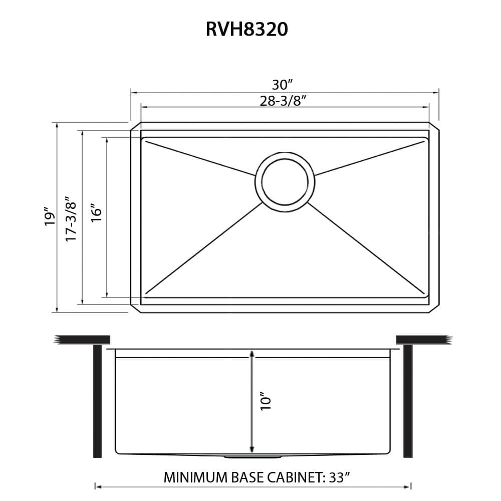 Ruvati - 30-inch Workstation Rounded Corners Undermount Ledge Kitchen Sink with Accessories – RVH8320