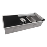 Ruvati - 45-inch Workstation Two-Tiered Ledge Kitchen Sink Undermount 16 Gauge Stainless Steel – RVH8335