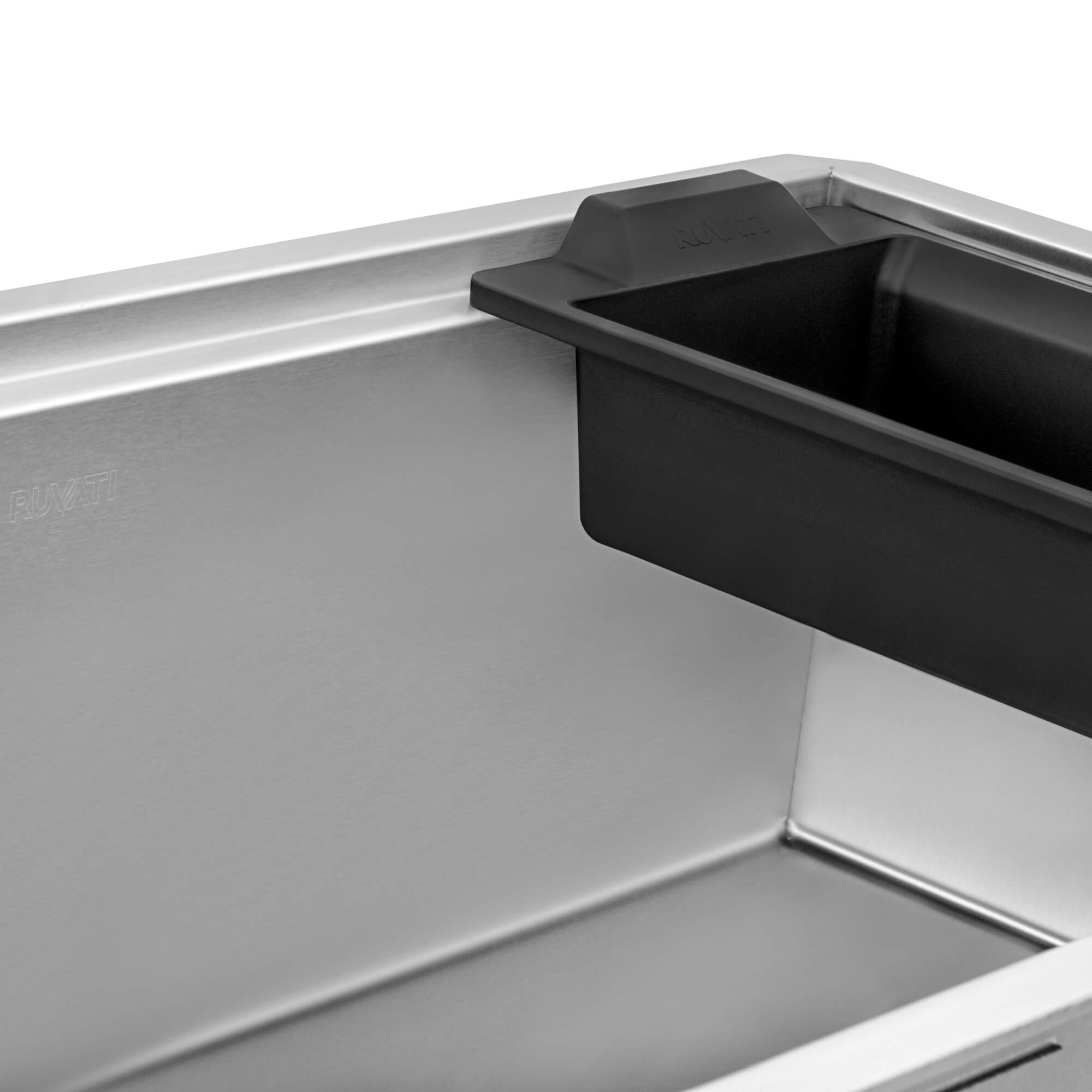 Ruvati - 27-inch Workstation Slope Bottom Offset Drain Undermount 16 Gauge Kitchen Sink – RVH8573