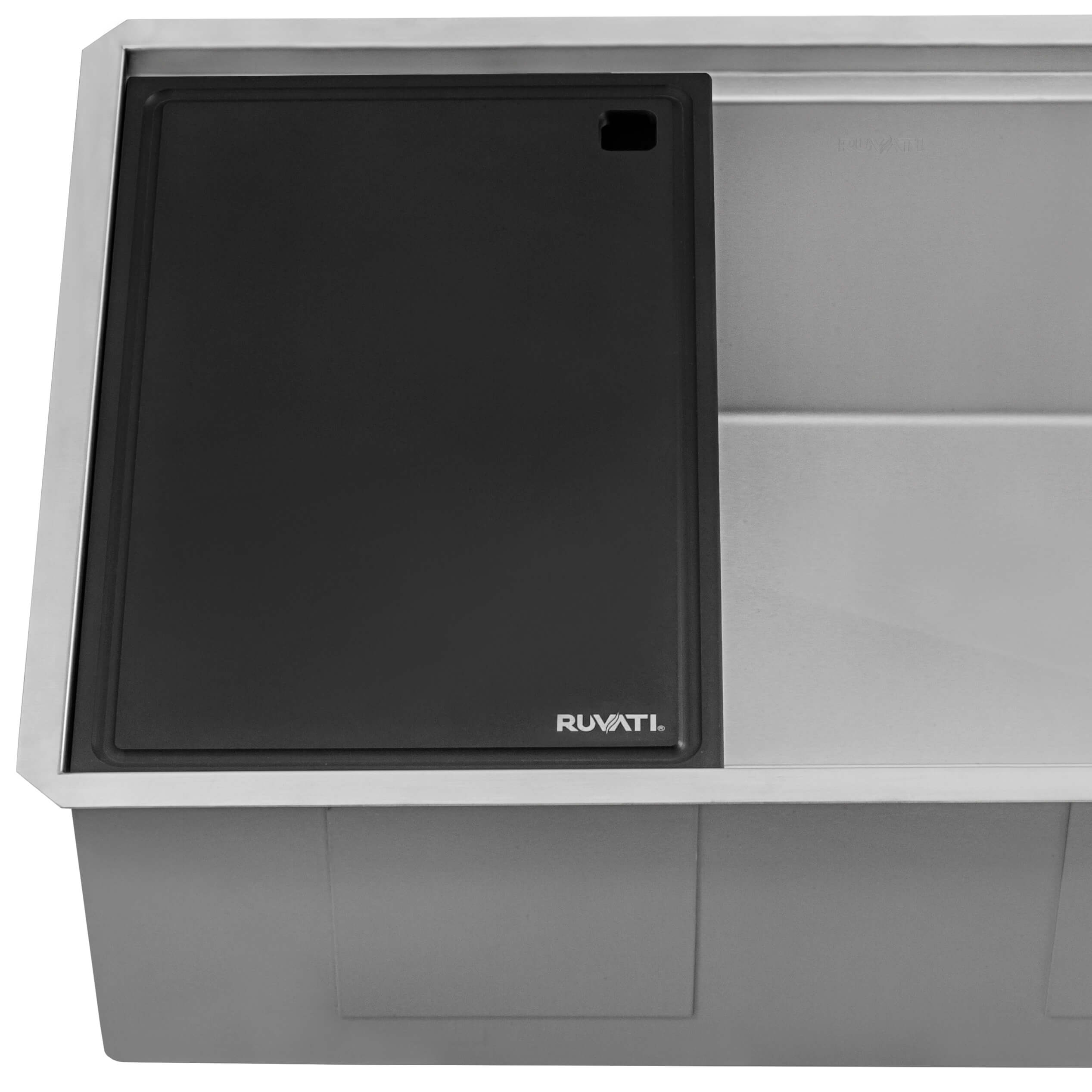 Ruvati - 30-inch Workstation Slope Bottom Offset Drain Undermount 16 Gauge Kitchen Sink – RVH8584