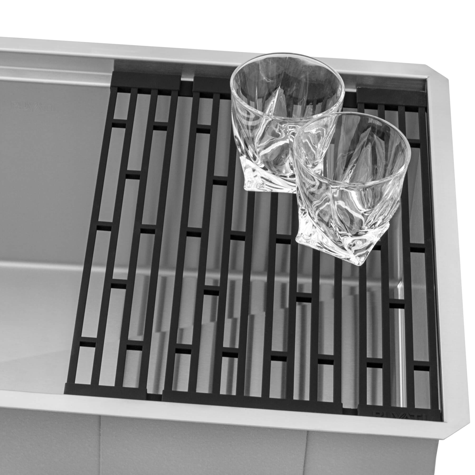Ruvati - 33-inch Workstation Slope Bottom Offset Drain Undermount 16 Gauge Kitchen Sink – RVH8597