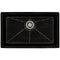 Ruvati - 27-inch Fireclay Undermount / Drop-in Topmount Kitchen Sink Single Bowl – Black – RVL2707BK