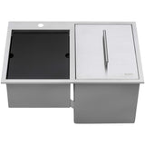 Ruvati - Insulated Ice Chest and Outdoor Sink 29 x 20 inch BBQ Workstation Topmount T-316 Stainless Steel – RVQ6290