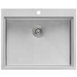 Ruvati - Topmount Laundry Utility Sink 27 x 22 x 12 inch Rounded Corners Deep 16 Gauge Stainless Steel – RVU6027