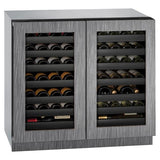 U-Line - 36" 3000 Series Dual-Zone Wine Refrigerator - 3036WCWC