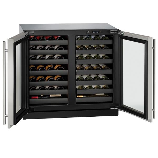 U-Line - 36" 3000 Series Dual-Zone Wine Refrigerator - 3036WCWC