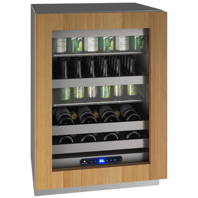 U-Line - 24" 5 Class Slide & Secure™ Dual-Zone Beverage Center - HBD524