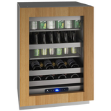 U-Line - 24" 5 Class Slide & Secure™ Dual-Zone Beverage Center - HBD524