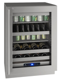 U-Line - 24" 5 Class Slide & Secure™ Beverage Center - HBV524