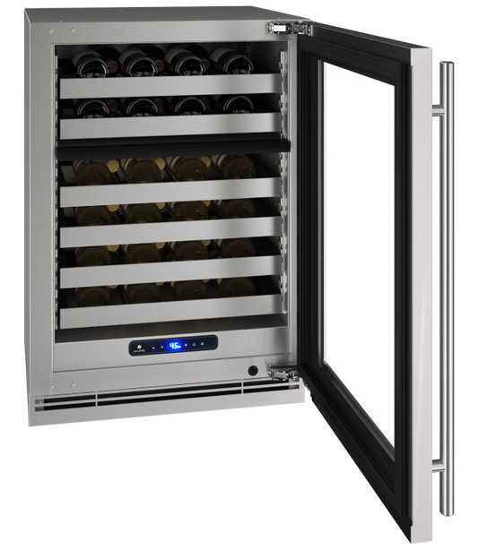 U-Line - 24" 5 Class Dual-Zone Wine Refrigerator - HWD524