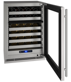 U-Line - 24" 5 Class Dual-Zone Wine Refrigerator - HWD524