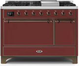 ILVE - 48" Magestic II Series Freestanding Dual Fuel Range - Solid Door(s) - Warming Drawer - Natural Gas