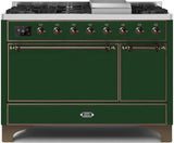 ILVE - 48" Magestic II Series Freestanding Dual Fuel Range - Solid Door(s) - Warming Drawer - Natural Gas