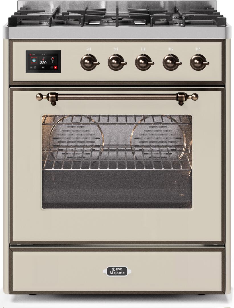 ILVE - 30" Magestic II Series Freestanding Dual Fuel Range - Glass Door(s)- Liquid Propane