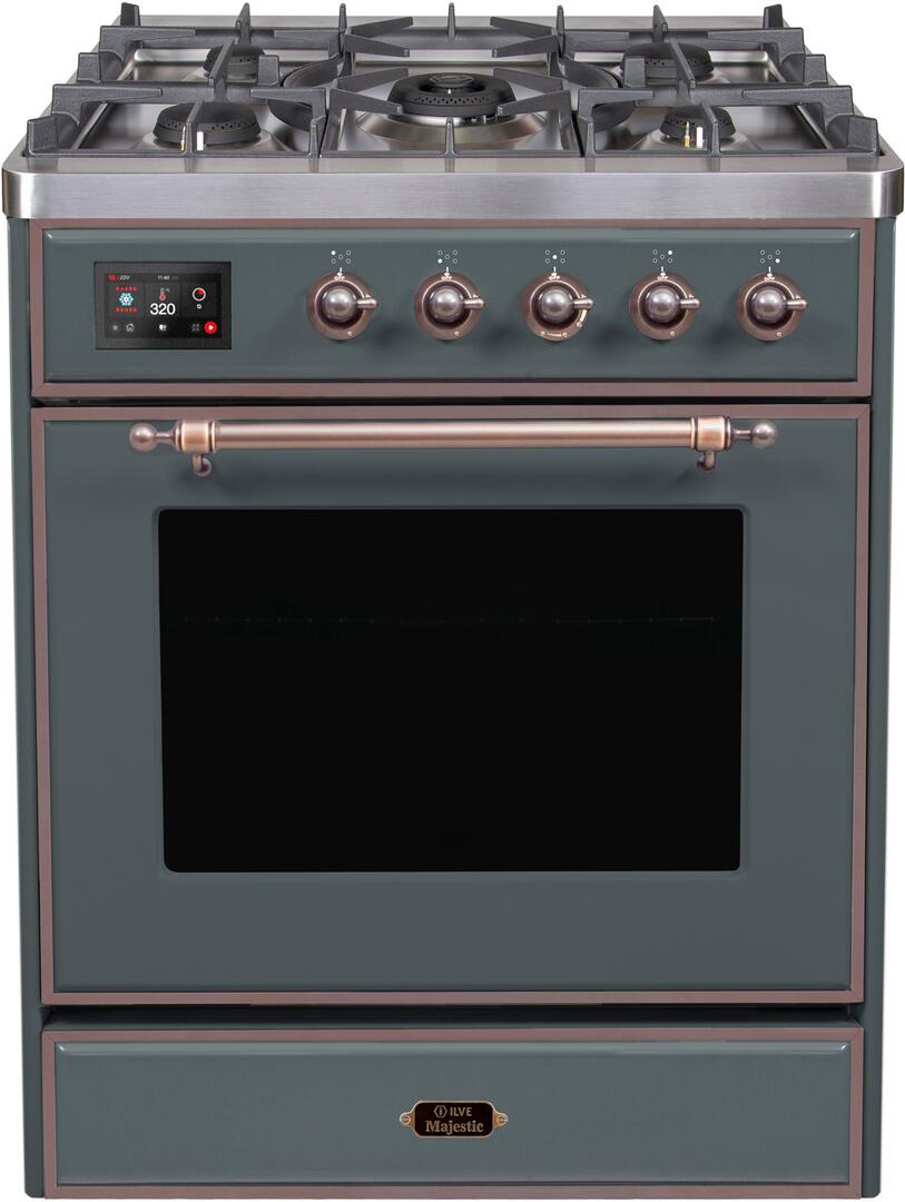 ILVE - 30" Magestic II Series Freestanding Dual Fuel Range - Glass Door(s)- Liquid Propane