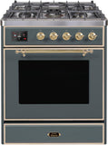 ILVE - 30" Magestic II Series Freestanding Dual Fuel Range - Glass Door(s)- Liquid Propane