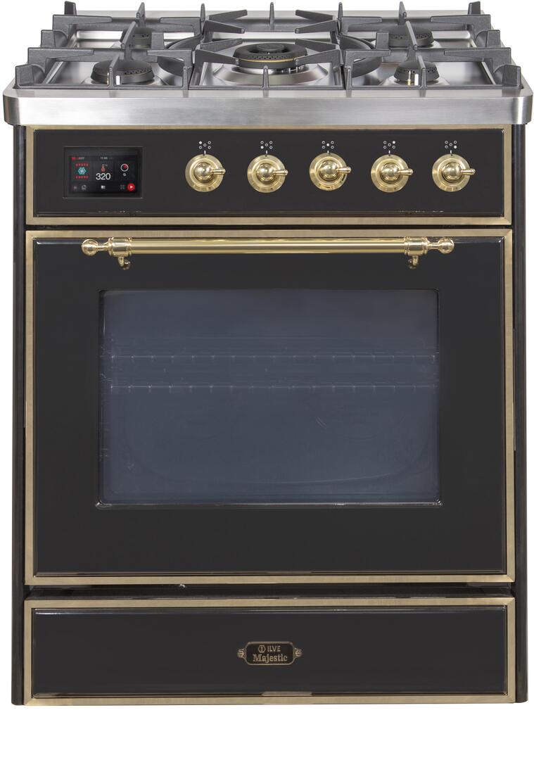 ILVE - 30" Magestic II Series Freestanding Dual Fuel Range - Glass Door(s)- Liquid Propane