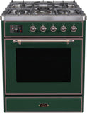 ILVE - 30" Magestic II Series Freestanding Dual Fuel Range - Glass Door(s)- Liquid Propane