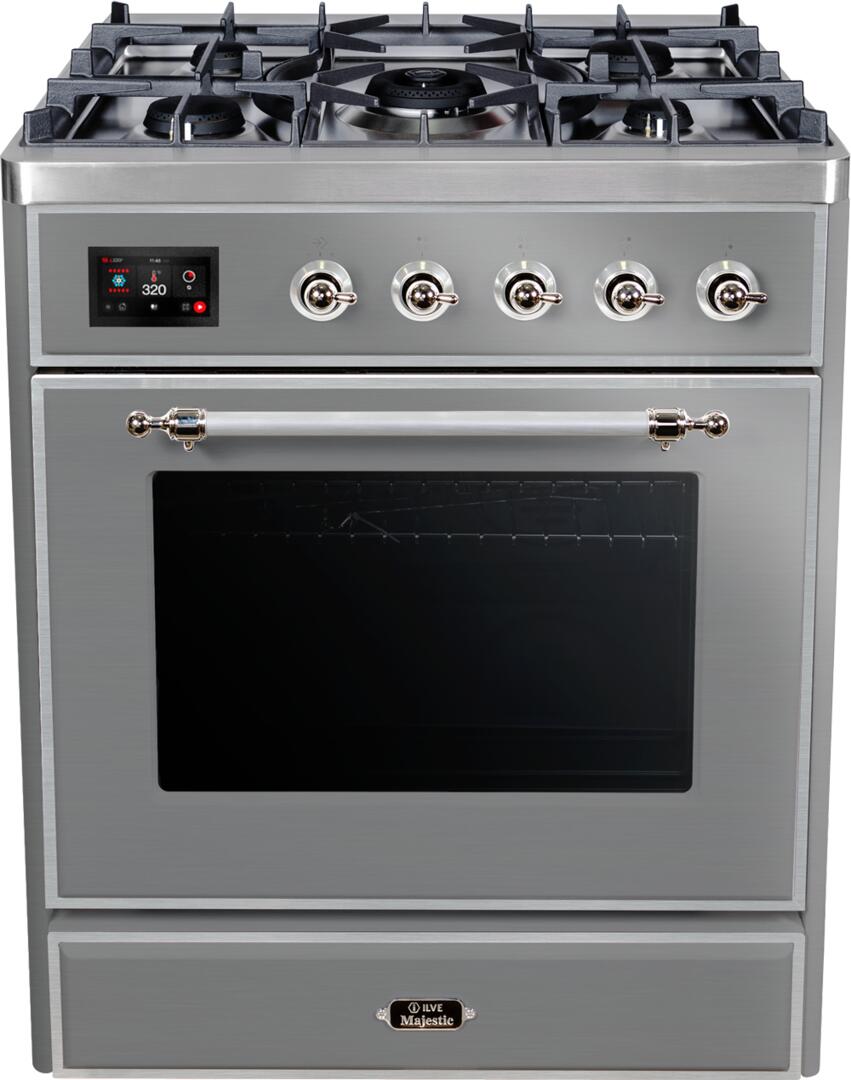 ILVE - 30" Magestic II Series Freestanding Dual Fuel Range - Glass Door(s)- Liquid Propane