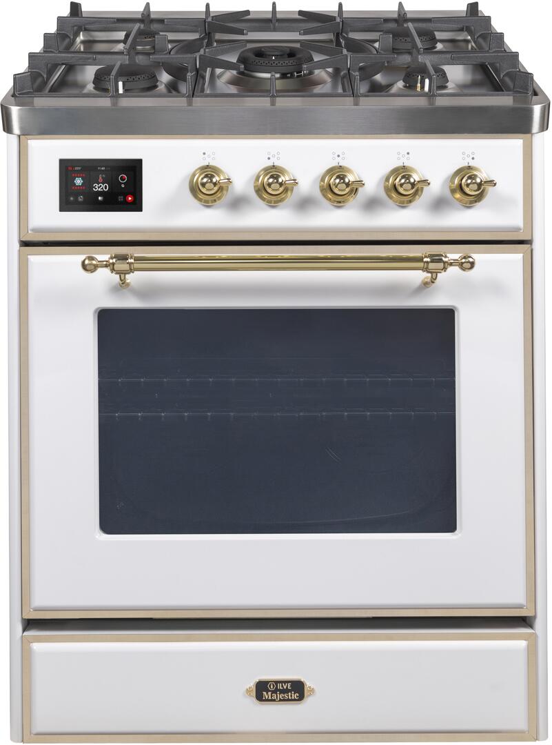 ILVE - 30" Magestic II Series Freestanding Dual Fuel Range - Glass Door(s)- Liquid Propane