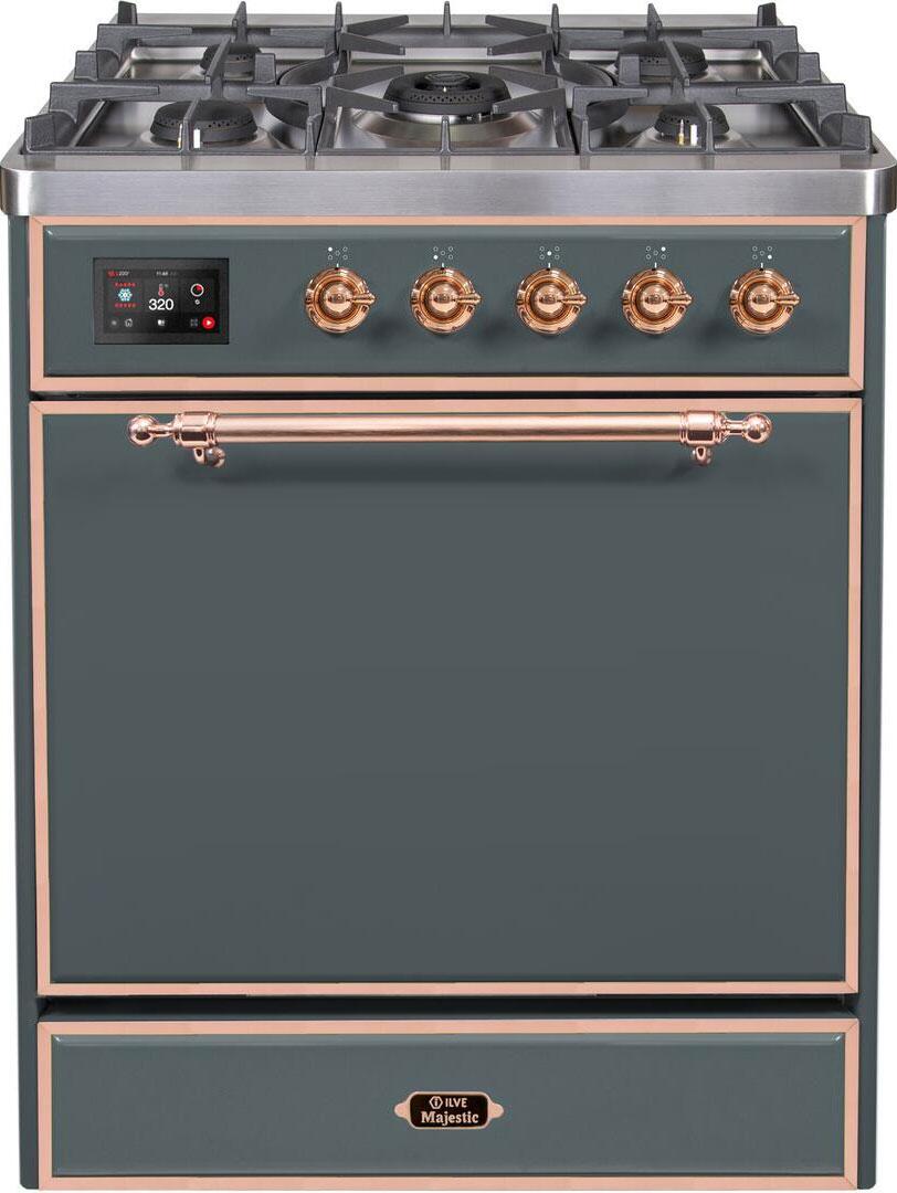 ILVE - 30" Magestic II Series Freestanding Dual Fuel Range - Solid Door(s)- Liquid Propane