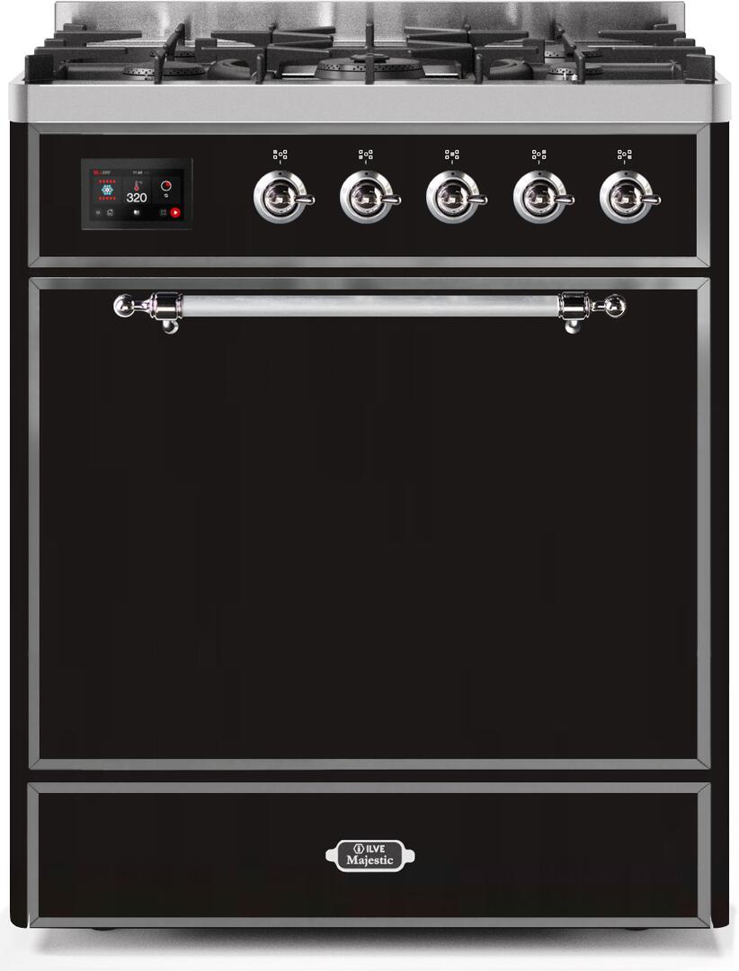 ILVE - 30" Magestic II Series Freestanding Dual Fuel Range - Solid Door(s)- Liquid Propane