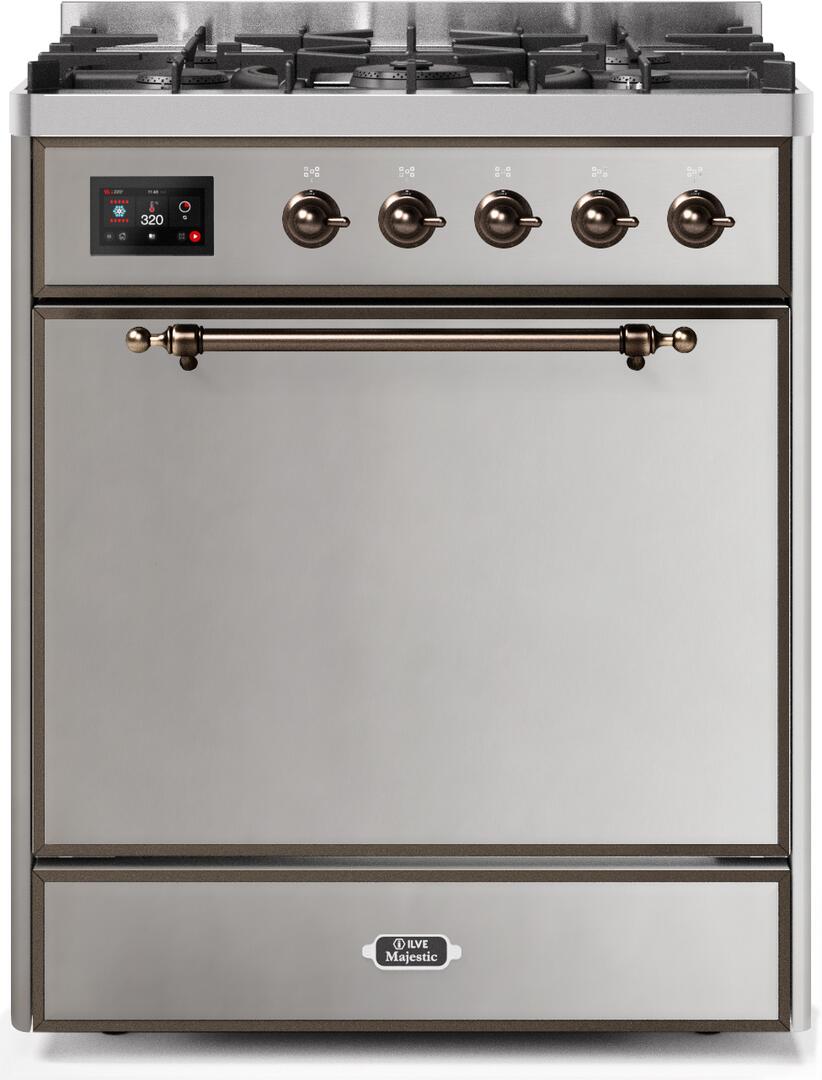 ILVE - 30" Magestic II Series Freestanding Dual Fuel Range - Solid Door(s)- Liquid Propane