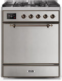 ILVE - 30" Magestic II Series Freestanding Dual Fuel Range - Solid Door(s)- Liquid Propane