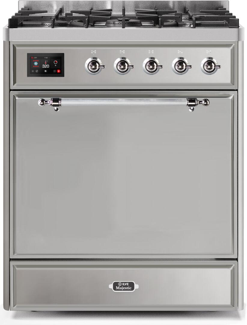 ILVE - 30" Magestic II Series Freestanding Dual Fuel Range - Solid Door(s)- Liquid Propane