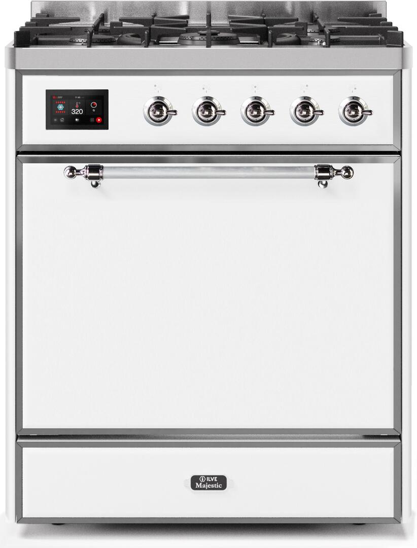 ILVE - 30" Magestic II Series Freestanding Dual Fuel Range - Solid Door(s)- Liquid Propane