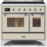 ILVE - 40" Magestic II Series Freestanding Electric Induction Range - Double Oven - Glass Door(s) - Warming Drawer