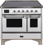 ILVE - 40" Magestic II Series Freestanding Electric Induction Range - Double Oven - Glass Door(s) - Warming Drawer