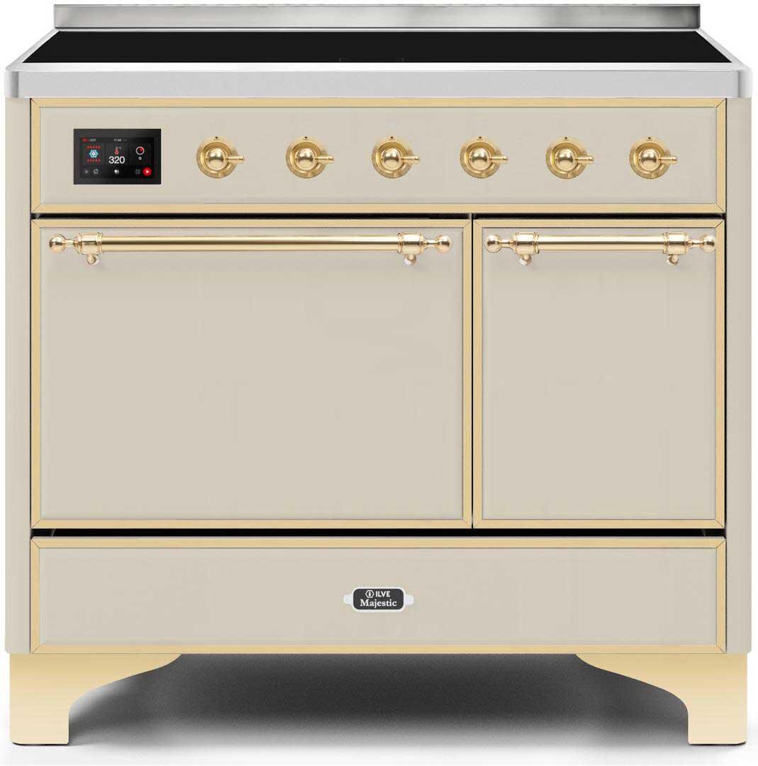 ILVE - 40" Magestic II Series Freestanding Electric Induction Range - Double Oven - Solid Door(s) - Warming Drawer