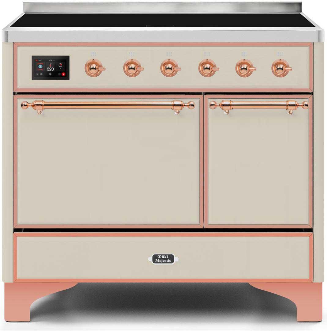 ILVE - 40" Magestic II Series Freestanding Electric Induction Range - Double Oven - Solid Door(s) - Warming Drawer