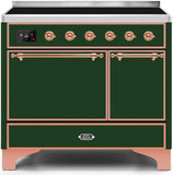 ILVE - 40" Magestic II Series Freestanding Electric Induction Range - Double Oven - Solid Door(s) - Warming Drawer