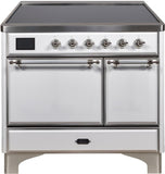 ILVE - 40" Magestic II Series Freestanding Electric Induction Range - Double Oven - Solid Door(s) - Warming Drawer