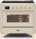 ILVE - 36" Magestic II Series Freestanding Electric Induction Range - Glass Door(s) - Warming Drawer