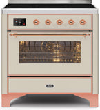 ILVE - 36" Magestic II Series Freestanding Electric Induction Range - Glass Door(s) - Warming Drawer