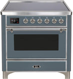 ILVE - 36" Magestic II Series Freestanding Electric Induction Range - Glass Door(s) - Warming Drawer