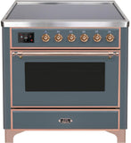 ILVE - 36" Magestic II Series Freestanding Electric Induction Range - Glass Door(s) - Warming Drawer