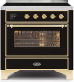 ILVE - 36" Magestic II Series Freestanding Electric Induction Range - Glass Door(s) - Warming Drawer