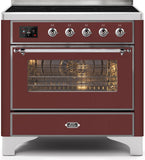 ILVE - 36" Magestic II Series Freestanding Electric Induction Range - Glass Door(s) - Warming Drawer