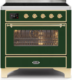 ILVE - 36" Magestic II Series Freestanding Electric Induction Range - Glass Door(s) - Warming Drawer