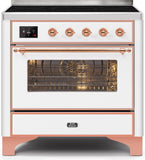 ILVE - 36" Magestic II Series Freestanding Electric Induction Range - Glass Door(s) - Warming Drawer