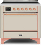 ILVE - 36" Magestic II Series Freestanding Electric Induction Range - Solid Door(s) - Warming Drawer