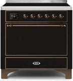 ILVE - 36" Magestic II Series Freestanding Electric Induction Range - Solid Door(s) - Warming Drawer