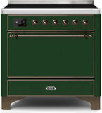 ILVE - 36" Magestic II Series Freestanding Electric Induction Range - Solid Door(s) - Warming Drawer